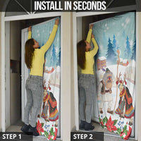 Romania Christmas Door Cover Romanian Folklore Traditional Christmas Mask - Wonder Print Shop