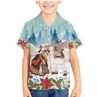 Romania Christmas Family Matching Mermaid Dress and Hawaiian Shirt Romanian Folklore Traditional Christmas Mask - Wonder Print Shop