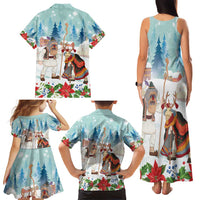 Romania Christmas Family Matching Tank Maxi Dress and Hawaiian Shirt Romanian Folklore Traditional Christmas Mask - Wonder Print Shop