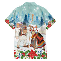 Romania Christmas Family Matching Tank Maxi Dress and Hawaiian Shirt Romanian Folklore Traditional Christmas Mask - Wonder Print Shop