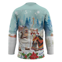 Romania Christmas Hockey Jersey Romanian Folklore Traditional Christmas Mask - Wonder Print Shop