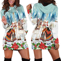 Romania Christmas Hoodie Dress Romanian Folklore Traditional Christmas Mask - Wonder Print Shop