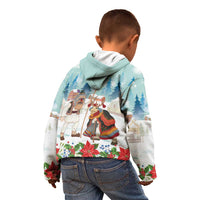 Romania Christmas Kid Hoodie Romanian Folklore Traditional Christmas Mask - Wonder Print Shop