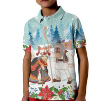 Romania Christmas Kid Polo Shirt Romanian Folklore Traditional Christmas Mask - Wonder Print Shop