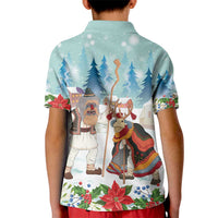 Romania Christmas Kid Polo Shirt Romanian Folklore Traditional Christmas Mask - Wonder Print Shop
