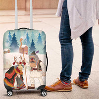 Romania Christmas Luggage Cover Romanian Folklore Traditional Christmas Mask - Wonder Print Shop
