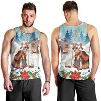 Romania Christmas Men Tank Top Romanian Folklore Traditional Christmas Mask - Wonder Print Shop