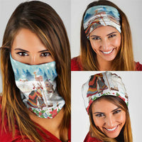 Romania Christmas Neck Gaiter Romanian Folklore Traditional Christmas Mask - Wonder Print Shop