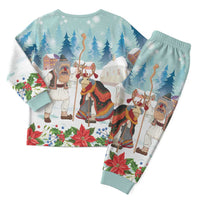 Romania Christmas Pajama Set Romanian Folklore Traditional Christmas Mask - Wonder Print Shop