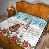 Romania Christmas Quilt Romanian Folklore Traditional Christmas Mask - Wonder Print Shop