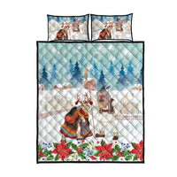 Romania Christmas Quilt Bed Set Romanian Folklore Traditional Christmas Mask - Wonder Print Shop