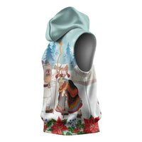 Romania Christmas Sleeveless Hoodie Romanian Folklore Traditional Christmas Mask - Wonder Print Shop