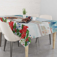 Romania Christmas Tablecloth Romanian Folklore Traditional Christmas Mask - Wonder Print Shop