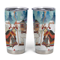 Romania Christmas Tumbler Cup Romanian Folklore Traditional Christmas Mask - Wonder Print Shop
