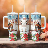 Romania Christmas Tumbler With Handle Romanian Folklore Traditional Christmas Mask - Wonder Print Shop