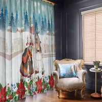 Romania Christmas Window Curtain Romanian Folklore Traditional Christmas Mask - Wonder Print Shop