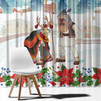 Romania Christmas Window Curtain Romanian Folklore Traditional Christmas Mask - Wonder Print Shop