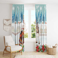 Romania Christmas Window Curtain Romanian Folklore Traditional Christmas Mask - Wonder Print Shop