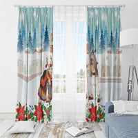 Romania Christmas Window Curtain Romanian Folklore Traditional Christmas Mask - Wonder Print Shop