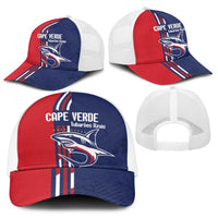 Cape Verde Football Baseball Net Cap Tubaroes Azuis Pride - Wonder Print Shop