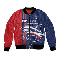 Cape Verde Football Bomber Jacket Tubaroes Azuis Pride - Wonder Print Shop