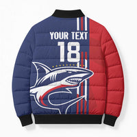 Cape Verde Football Bomber Puffer Jacket Tubaroes Azuis Pride - Wonder Print Shop