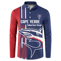 Cape Verde Football Button Sweatshirt Tubaroes Azuis Pride - Wonder Print Shop