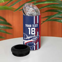 Cape Verde Football 4 in 1 Can Cooler Tumbler Tubaroes Azuis Pride - Wonder Print Shop