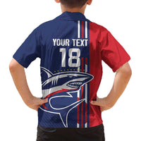 Cape Verde Football Family Matching Off The Shoulder Long Sleeve Dress and Hawaiian Shirt Tubaroes Azuis Pride - Wonder Print Shop