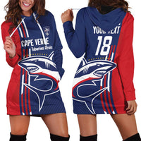 Cape Verde Football Hoodie Dress Tubaroes Azuis Pride - Wonder Print Shop