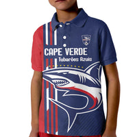 Cape Verde Football Kid Polo Shirt Tubaroes Azuis Pride - Wonder Print Shop