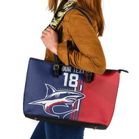 Cape Verde Football Leather Tote Bag Tubaroes Azuis Pride - Wonder Print Shop