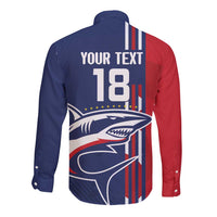 Cape Verde Football Long Sleeve Button Shirt Tubaroes Azuis Pride - Wonder Print Shop