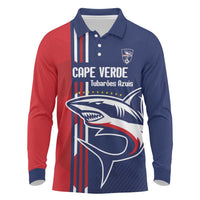 Cape Verde Football Long Sleeve Polo Shirt Tubaroes Azuis Pride - Wonder Print Shop