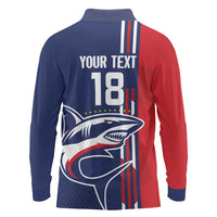 Cape Verde Football Long Sleeve Polo Shirt Tubaroes Azuis Pride - Wonder Print Shop