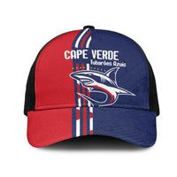 Cape Verde Football Mesh Trucker Cap Tubaroes Azuis Pride - Wonder Print Shop