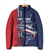Cape Verde Football Padded Jacket Tubaroes Azuis Pride - Wonder Print Shop