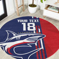 Cape Verde Football Round Carpet Tubaroes Azuis Pride - Wonder Print Shop