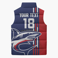 Cape Verde Football Sleeveless Puffer Jacket Tubaroes Azuis Pride - Wonder Print Shop