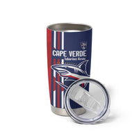 Cape Verde Football Tumbler Cup Tubaroes Azuis Pride - Wonder Print Shop