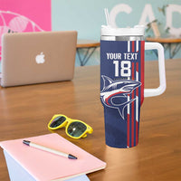 Cape Verde Football Tumbler With Handle Tubaroes Azuis Pride - Wonder Print Shop