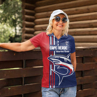 Cape Verde Football Women Polo Shirt Tubaroes Azuis Pride - Wonder Print Shop