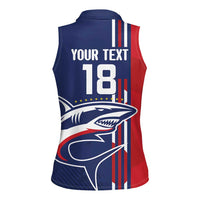 Cape Verde Football Women Sleeveless Polo Shirt Tubaroes Azuis Pride - Wonder Print Shop