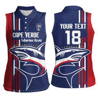 Cape Verde Football Women Sleeveless Polo Shirt Tubaroes Azuis Pride - Wonder Print Shop