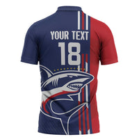 Cape Verde Football Zipper Polo Shirt Tubaroes Azuis Pride - Wonder Print Shop