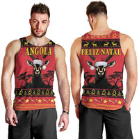 Angola Christmas Men Tank Top Giant Sable Antelope Virtus Unita Fortior - Wonder Print Shop
