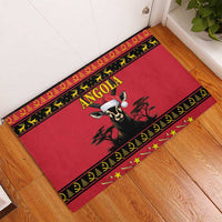 Angola Christmas Rubber Doormat Giant Sable Antelope Virtus Unita Fortior - Wonder Print Shop