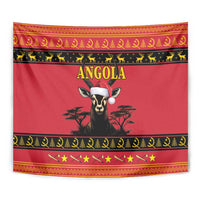 Angola Christmas Tapestry Giant Sable Antelope Virtus Unita Fortior - Wonder Print Shop