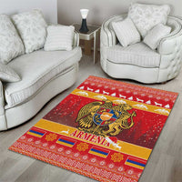 Armenia Christmas Area Rug Coat Of Arms With Arevakhach - Wonder Print Shop