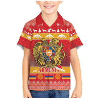 Armenia Christmas Family Matching Mermaid Dress and Hawaiian Shirt Coat Of Arms With Arevakhach - Wonder Print Shop